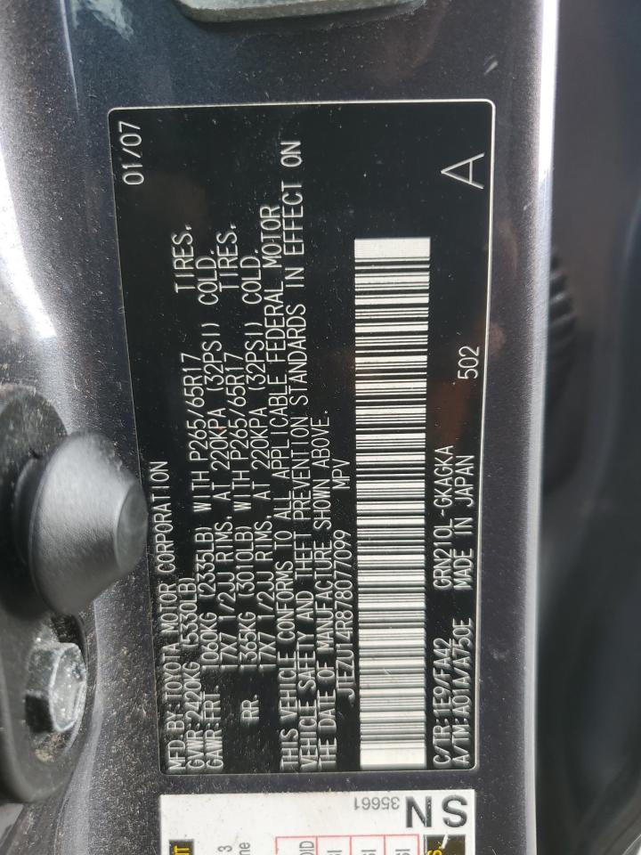 2007 Toyota 4Runner Sr5 VIN: JTEZU14R878077099 Lot: 80568405