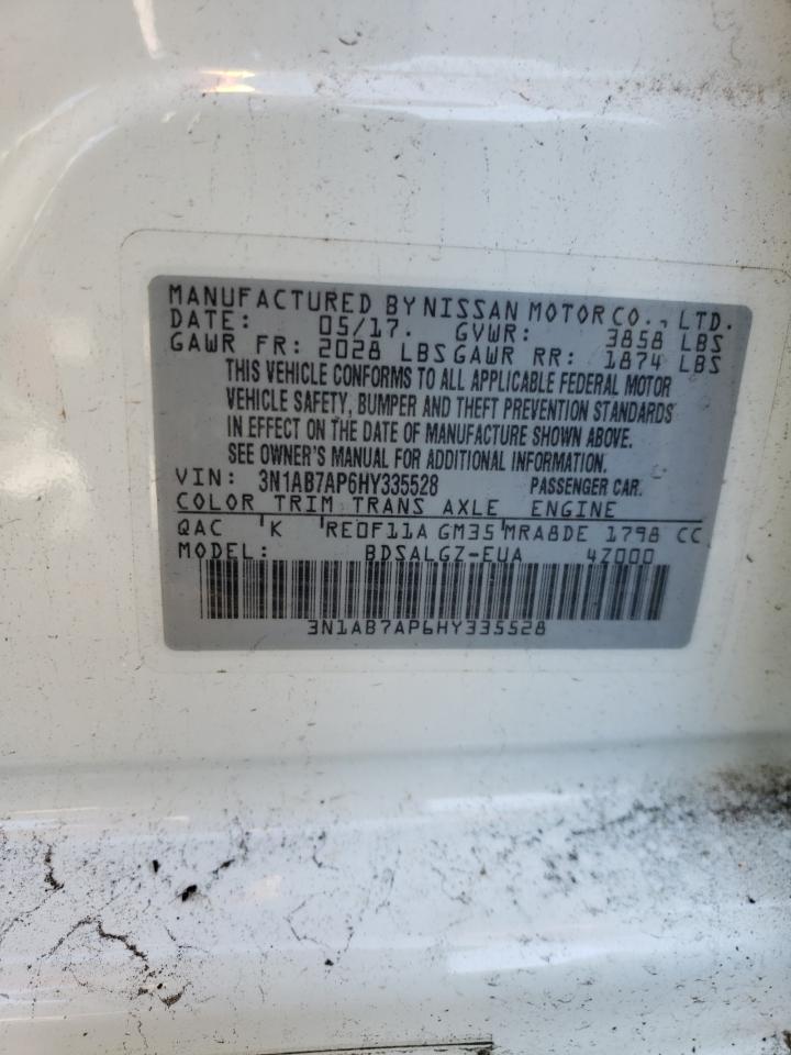 2017 Nissan Sentra S VIN: 3N1AB7AP6HY335528 Lot: 71665795