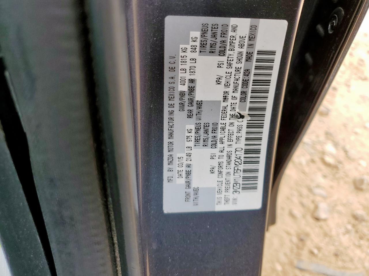 2015 Mazda 3 Sport VIN: 3MZBM1U76FM204170 Lot: 84049445