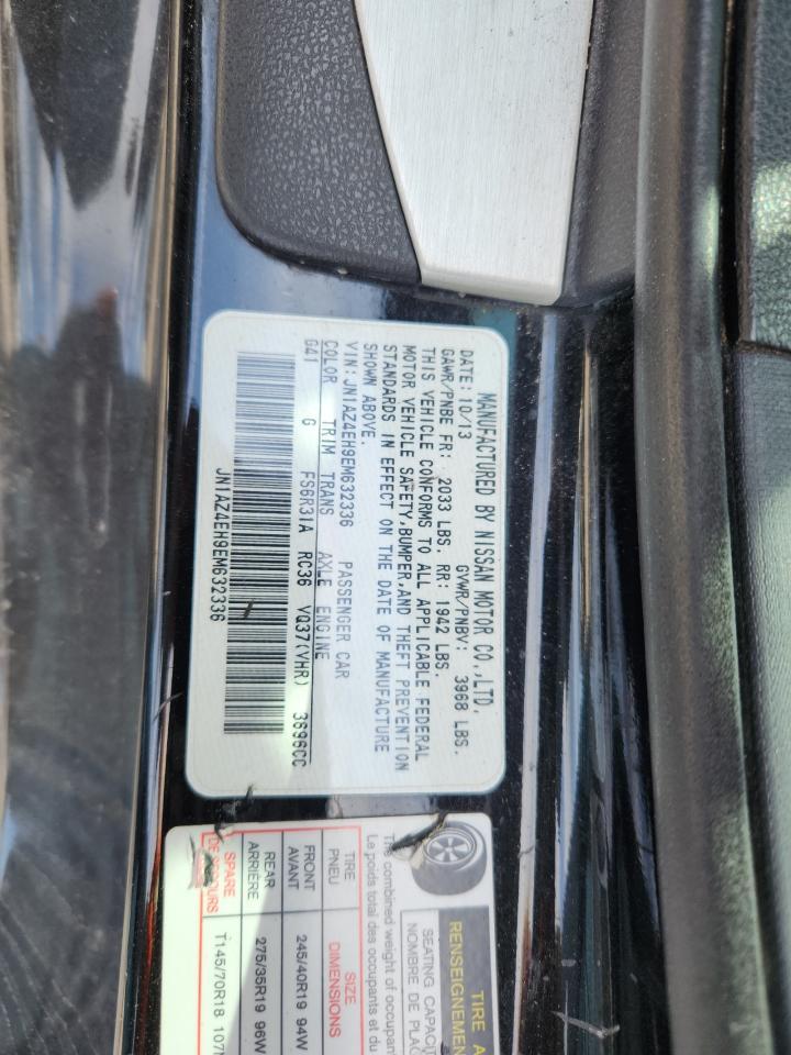 2014 Nissan 370Z Base VIN: JN1AZ4EH9EM632336 Lot: 71797255