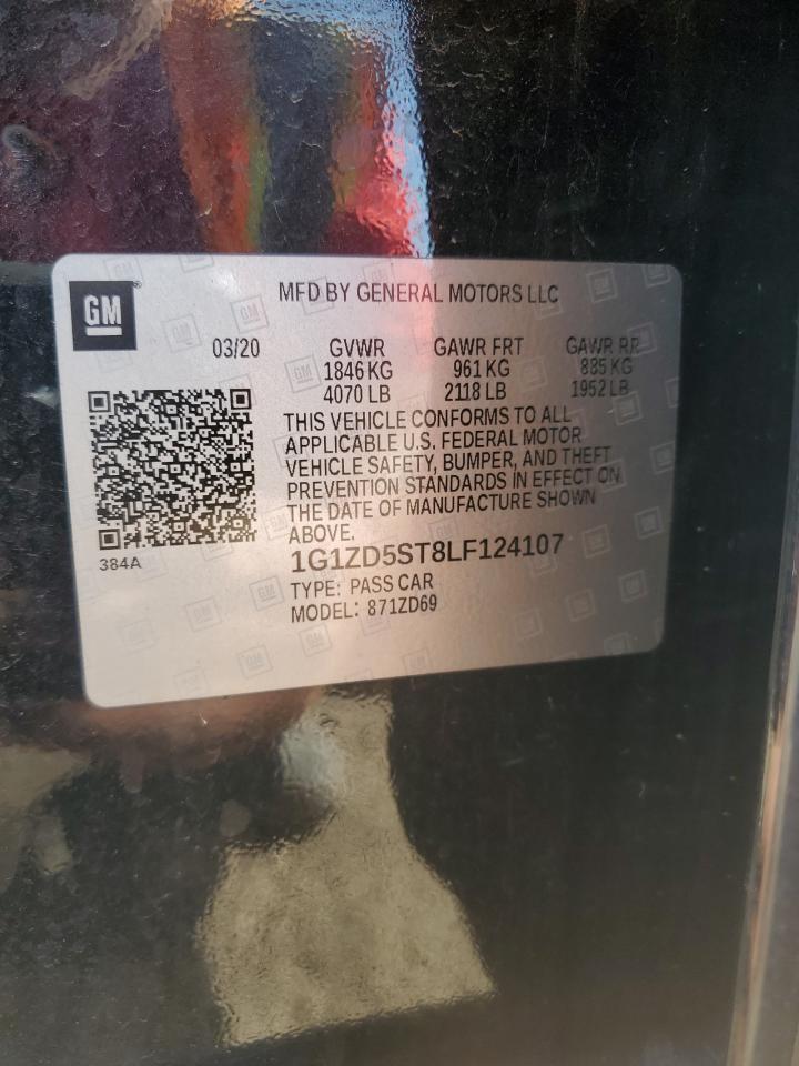 2020 Chevrolet Malibu Lt VIN: 1G1ZD5ST8LF124107 Lot: 84047045