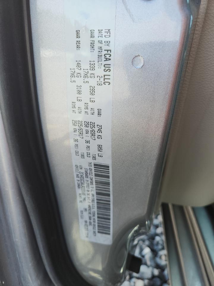 2018 Dodge Grand Caravan Sxt VIN: 2C4RDGCG0JR223109 Lot: 80178565