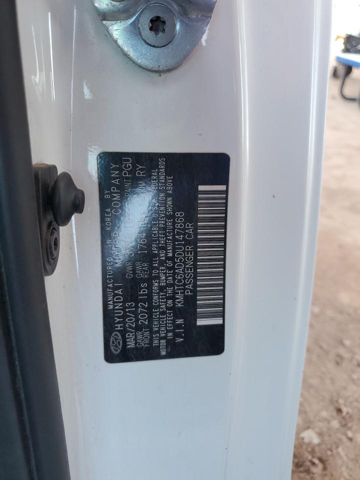 2013 Hyundai Veloster VIN: KMHTC6AD5DU147868 Lot: 81929665