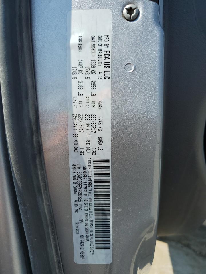 2019 Dodge Grand Caravan Gt VIN: 2C4RDGEG2KR696525 Lot: 80898305