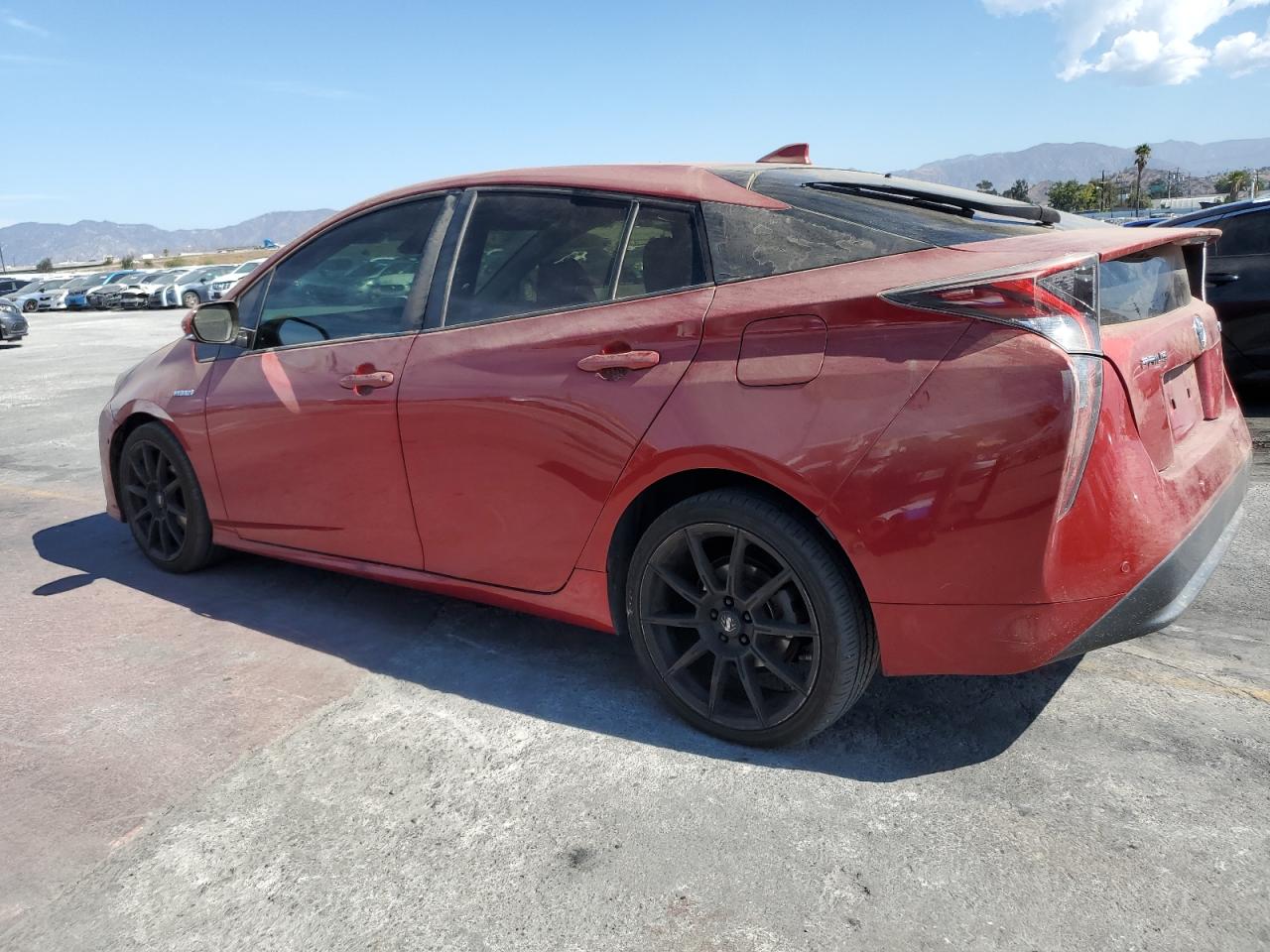 2018 Toyota Prius red null hybrid JTDKBRFU7J3585466 photo #3