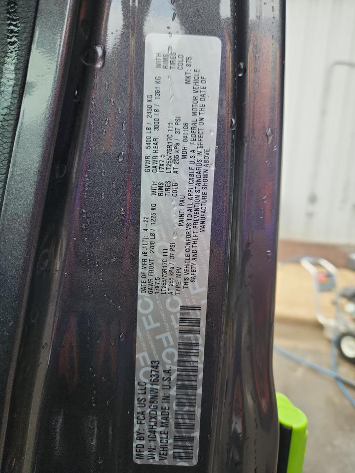 2022 Jeep Wrangler Unlimited Sport VIN: 1C4HJXDG8NW163743 Lot: 80065635