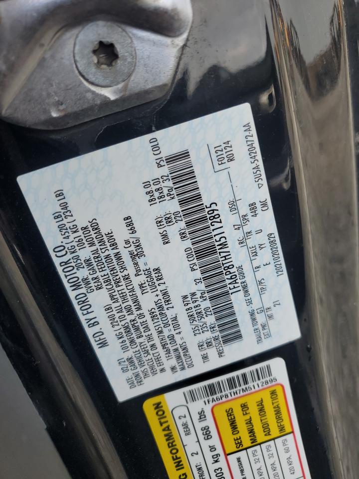 2021 Ford Mustang VIN: 1FA6P8TH7M5112895 Lot: 81184325