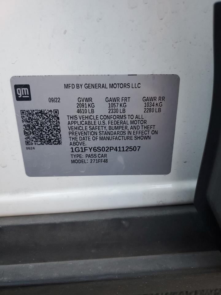 2023 Chevrolet Bolt Euv Lt VIN: 1G1FY6S02P4112507 Lot: 81050565