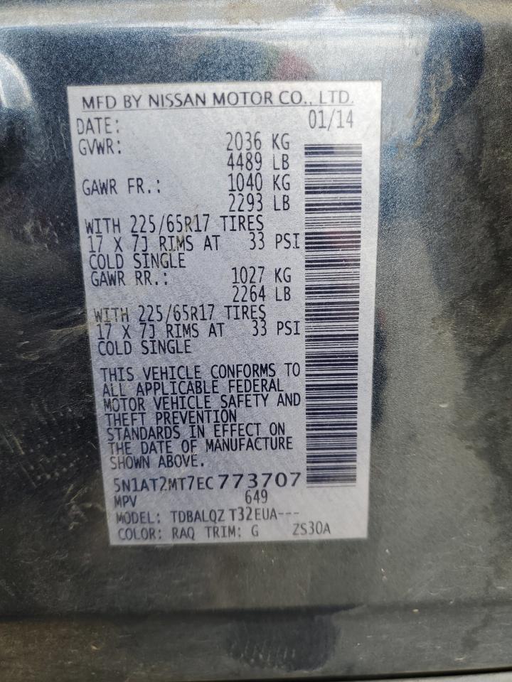 2014 Nissan Rogue S VIN: 5N1AT2MT7EC773707 Lot: 81961155