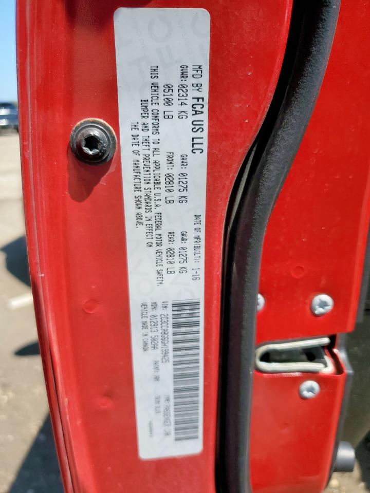 2016 Chrysler 300 S VIN: 2C3CCABG6GH199425 Lot: 72023165