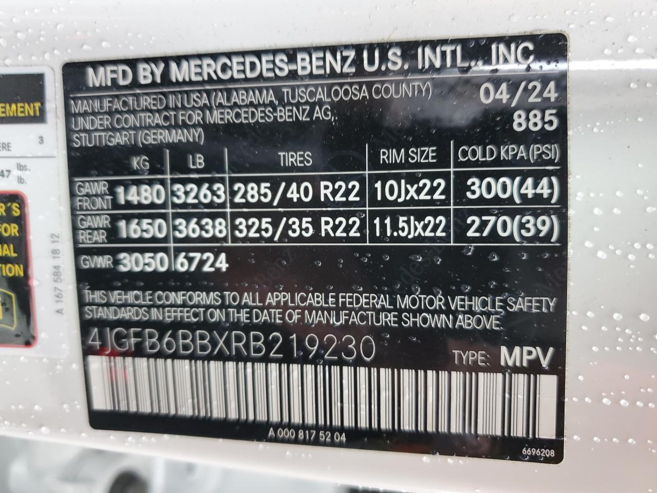 2024 Mercedes-Benz Gle Amg 53 4Matic VIN: 4JGFB6BBXRB219230 Lot: 71896355