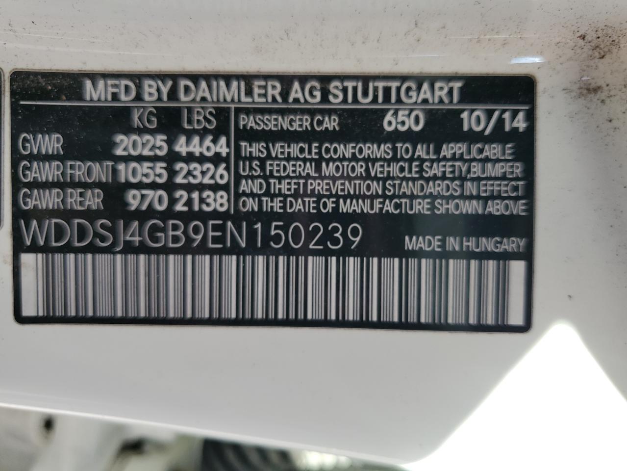 2014 Mercedes-Benz Cla 250 4Matic VIN: WDDSJ4GB9EN150239 Lot: 81449785