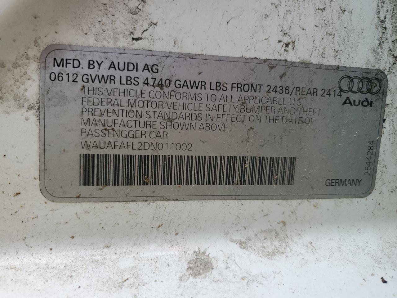 Фото: WAUAFAFL2DN011002