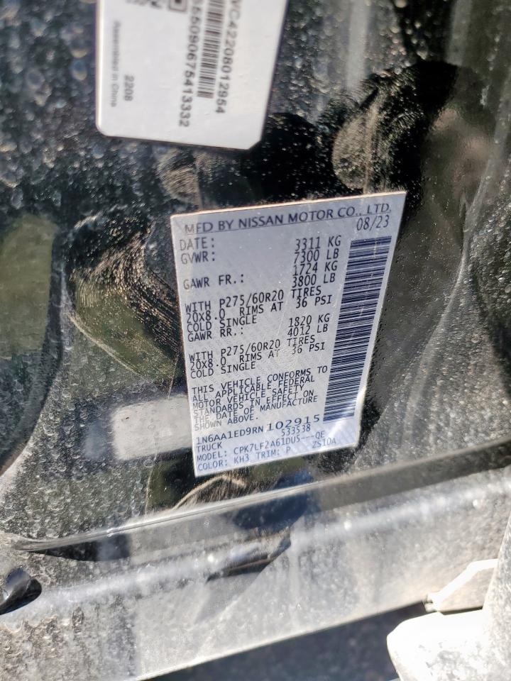 2024 Nissan Titan Pro-4X VIN: 1N6AA1ED9RN102915 Lot: 80671605