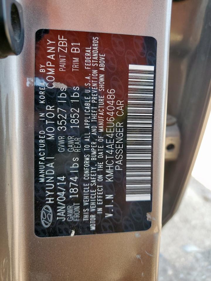 2014 Hyundai Accent Gls VIN: KMHCT4AE4EU640486 Lot: 72003785
