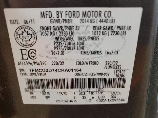 2012 FORD ESCAPE XLT  