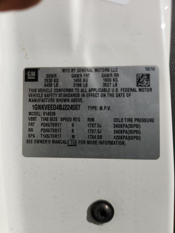 2011 Chevrolet Traverse Ls VIN: 1GNKVEED4BJ224587 Lot: 80447065