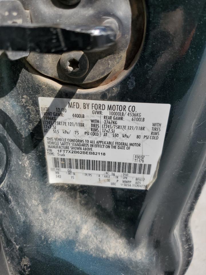 2011 Ford F250 Super Duty VIN: 1FT7X2B62BEB82118 Lot: 71262545