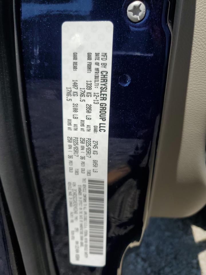 2014 Dodge Grand Caravan Sxt VIN: 2C4RDGCGXER245348 Lot: 71056055