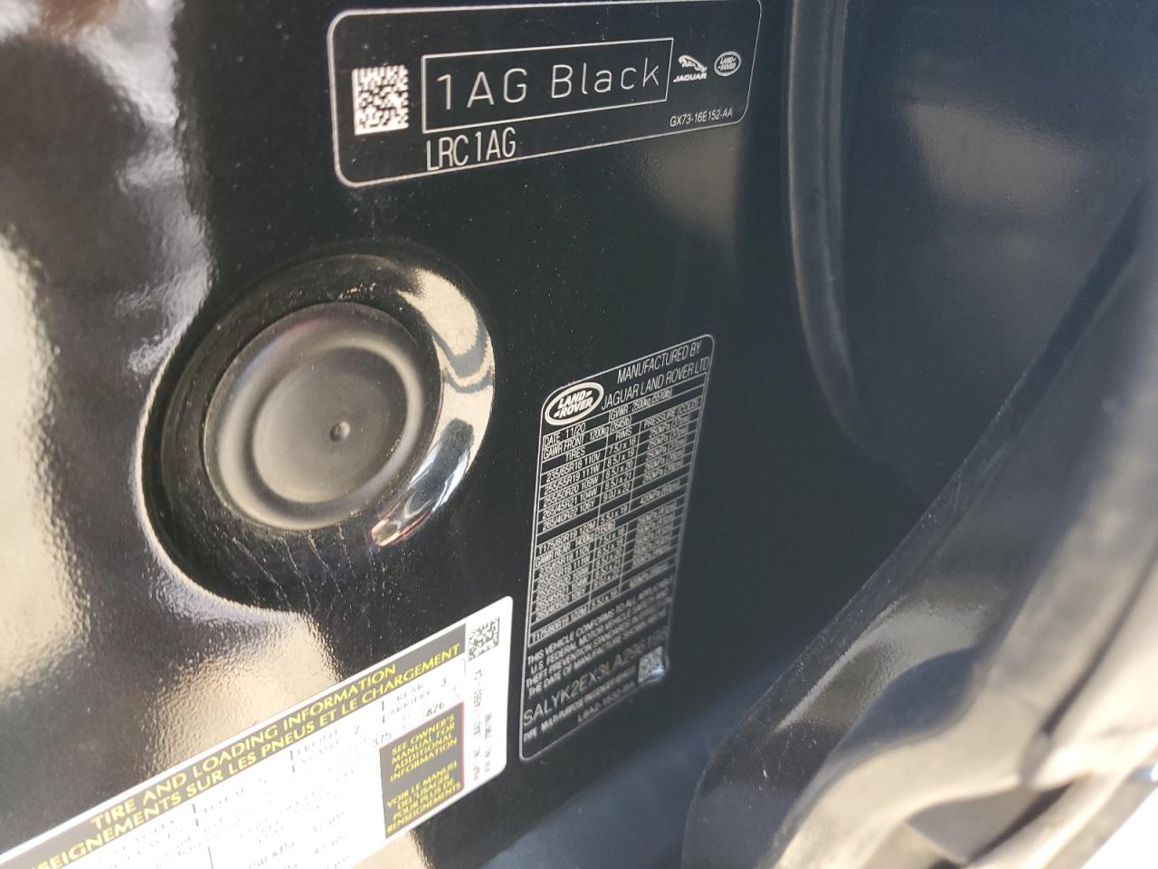 2020 Land Rover Range Rover Velar R-Dynamic S VIN: SALYK2EX3LA296198 Lot: 71491585