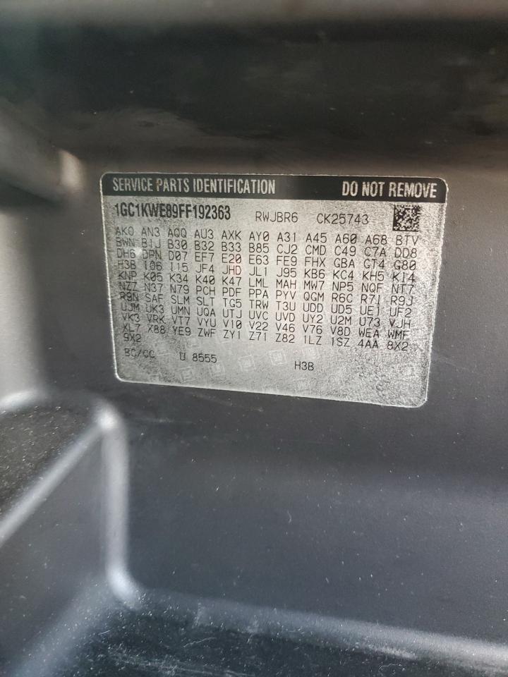 2015 Chevrolet Silverado K2500 Heavy Duty Ltz VIN: 1GC1KWE89FF192363 Lot: 84362815