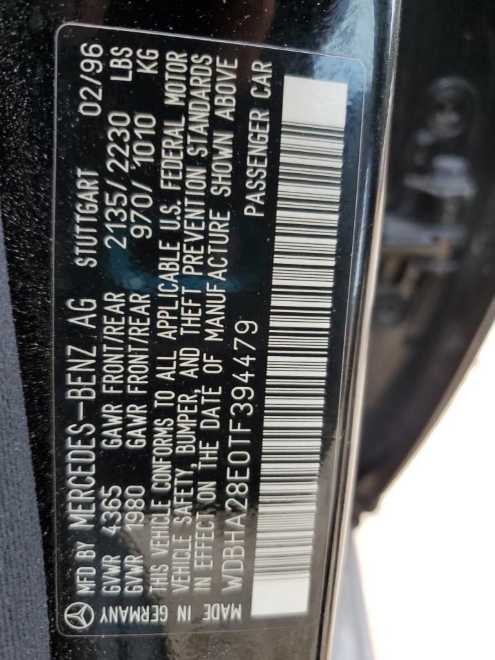 1996 Mercedes-Benz C 280 VIN: WDBHA28E0TF394479 Lot: 81750565