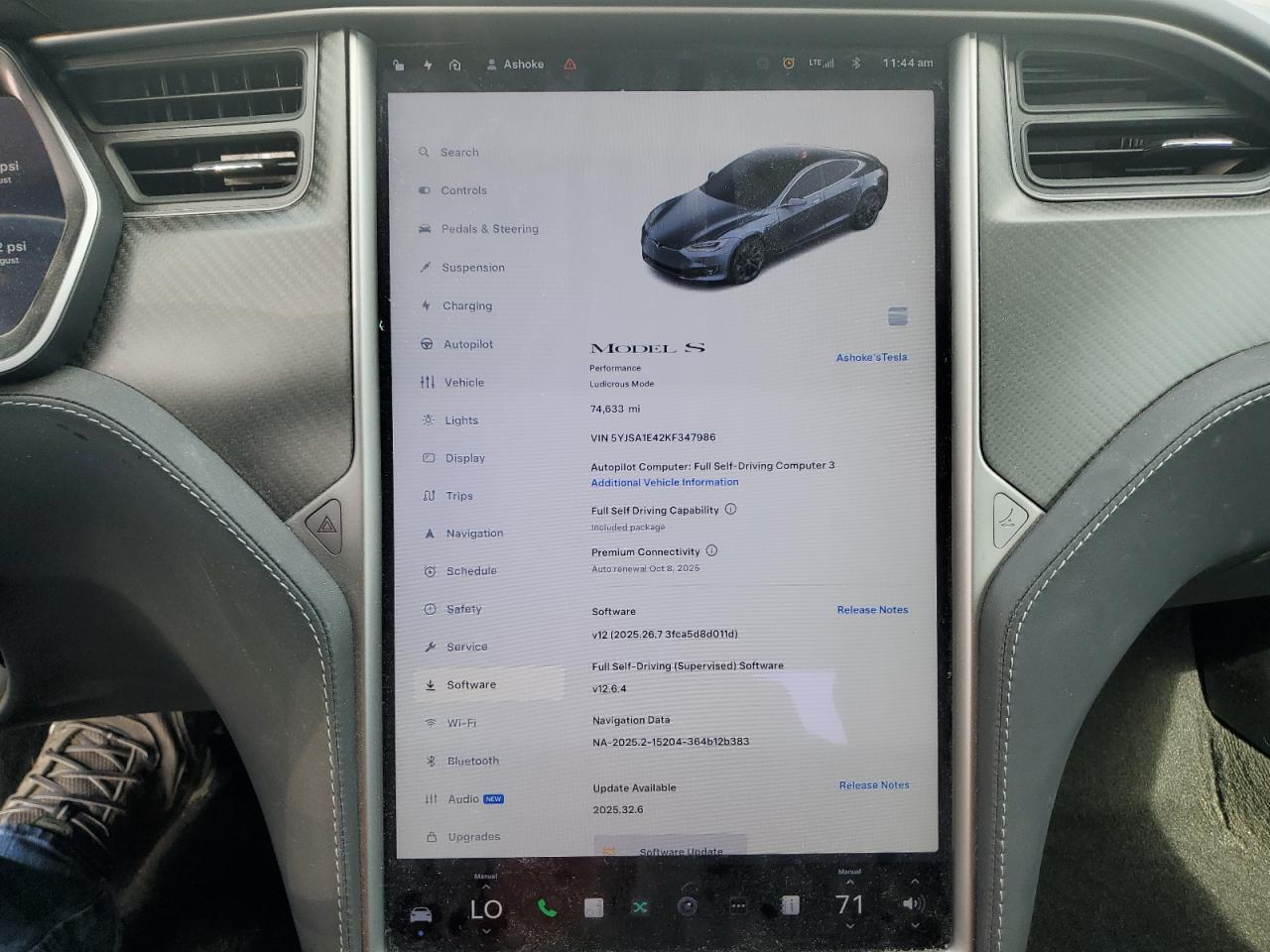 2019 Tesla Model S VIN: 5YJSA1E42KF347986 Lot: 81034255