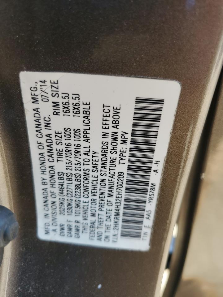 2014 Honda Cr-V Lx VIN: 2HKRM4H32EH700209 Lot: 80535015