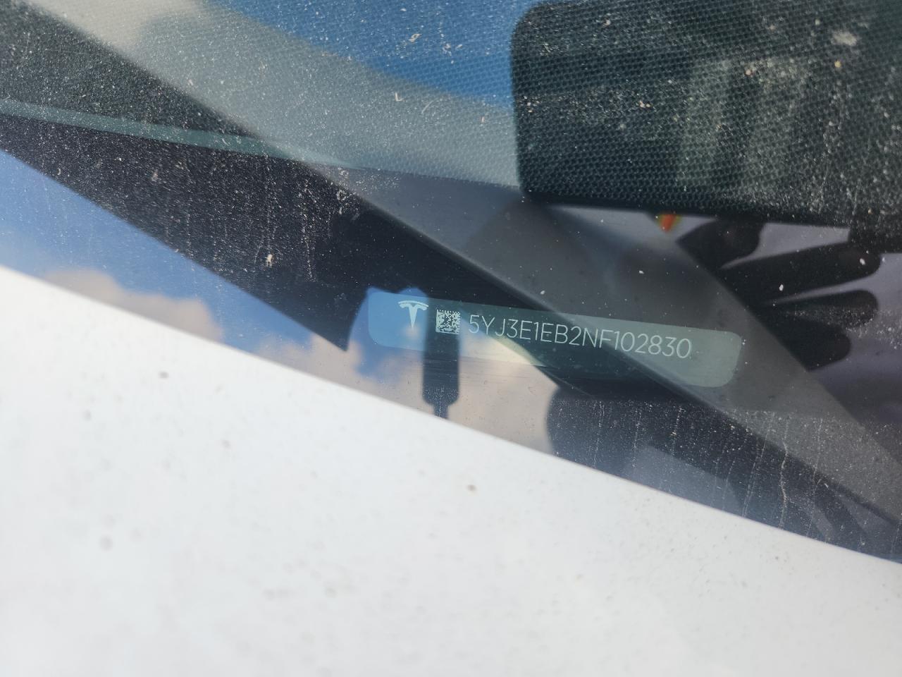 2022 Tesla Model 3 VIN: 5YJ3E1EB2NF102830 Lot: 81399085