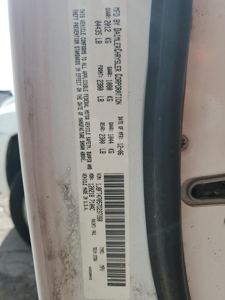 2008 Jeep Compass VIN: 1J8FT47057D237268 Lot: 80384205