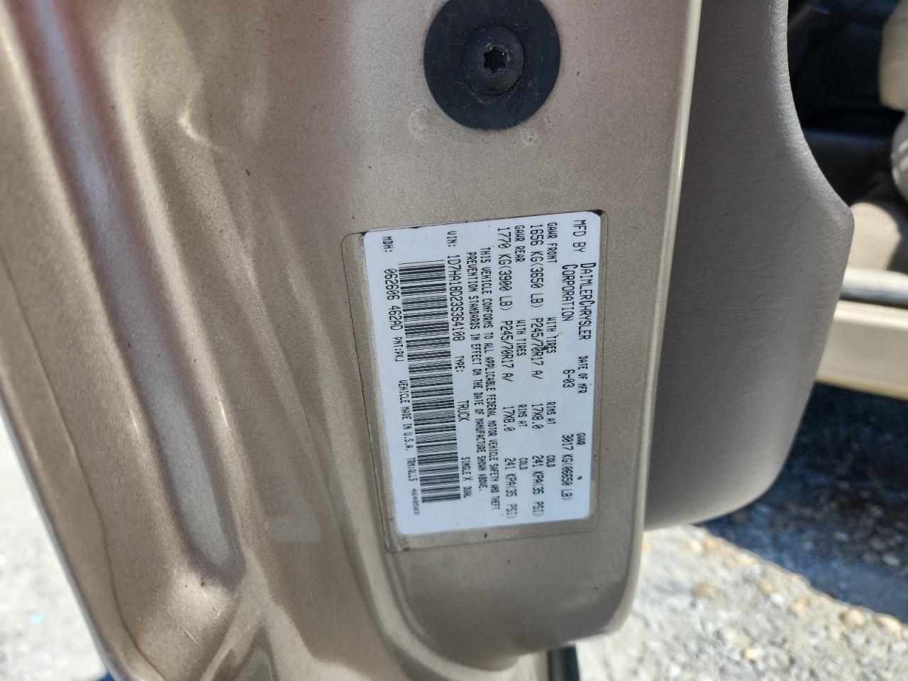 2003 Dodge Ram 1500 St VIN: 1D7HA18D23S364108 Lot: 71767845