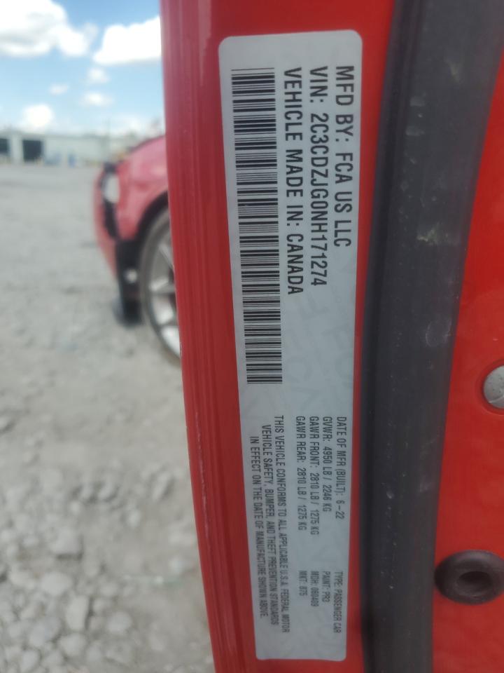 2022 Dodge Challenger Gt VIN: 2C3CDZJG0NH171274 Lot: 84291695