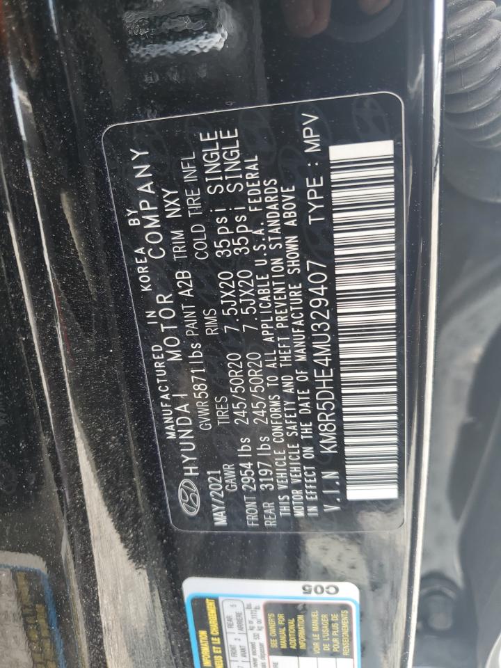2021 Hyundai Palisade Limited VIN: KM8R5DHE4MU329407 Lot: 71301725