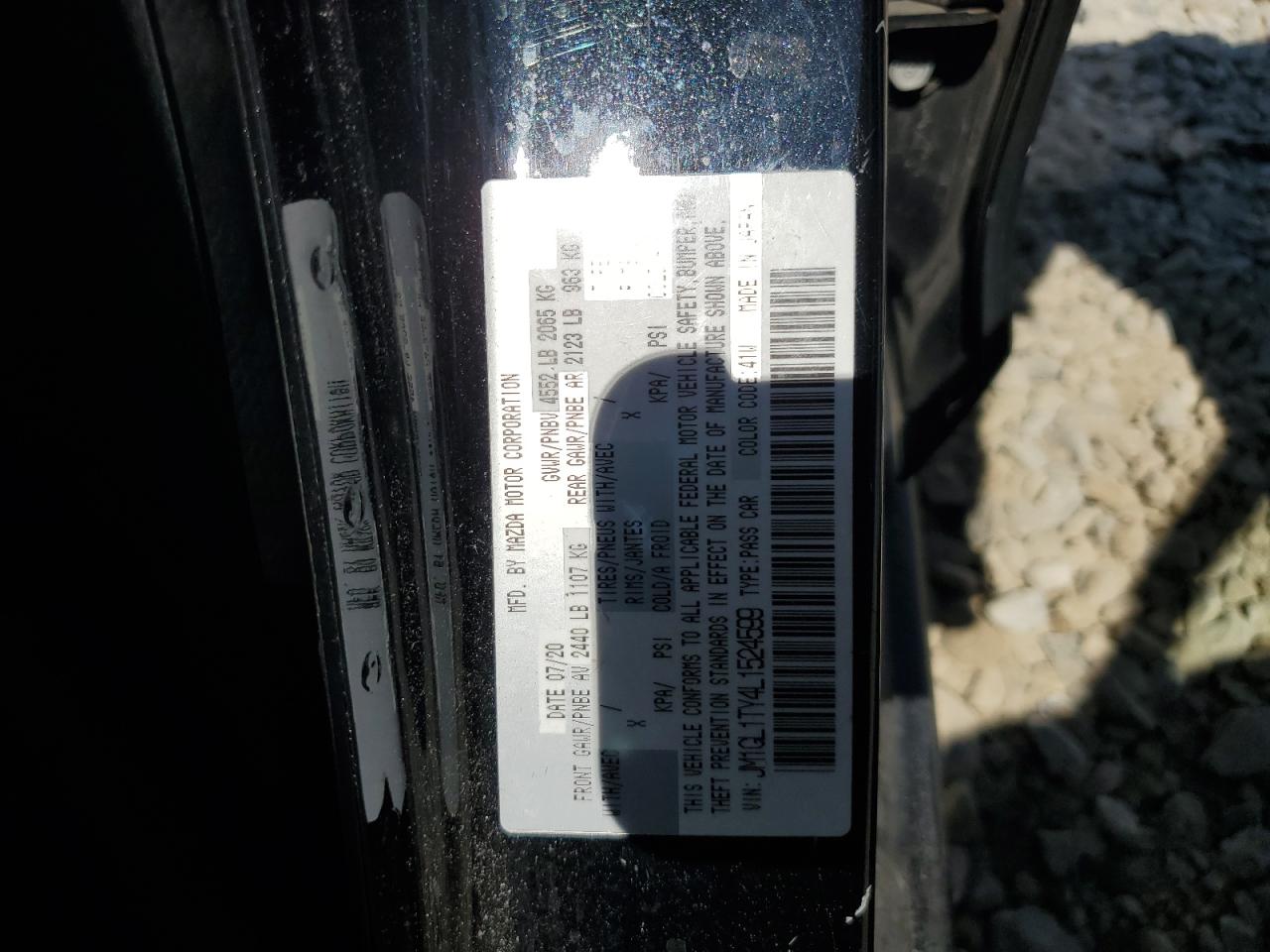 2020 Mazda 6 Grand Touring VIN: JM1GL1TY4L1524599 Lot: 71399955