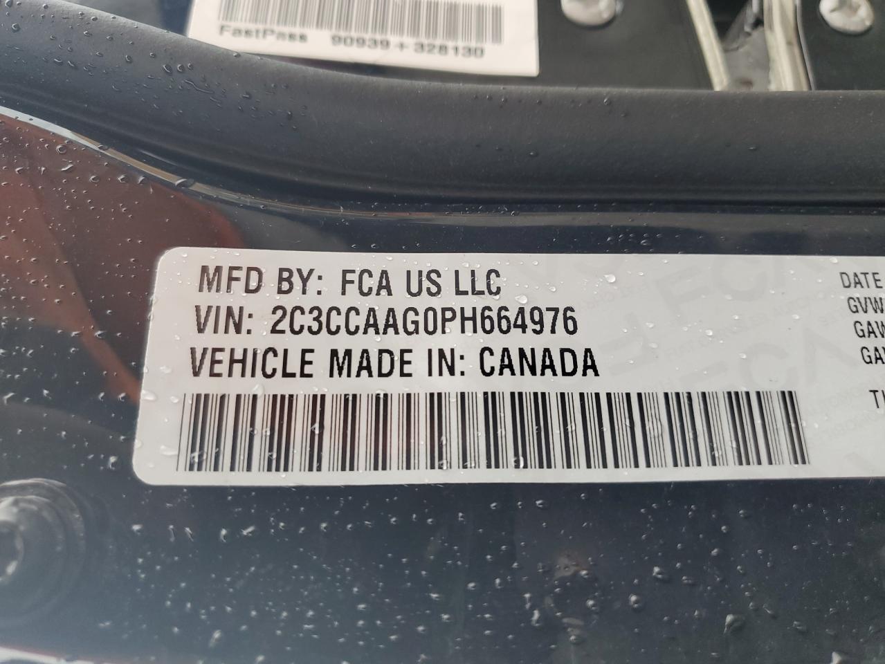 2023 Chrysler 300 Touring VIN: 2C3CCAAG0PH664976 Lot: 81717665