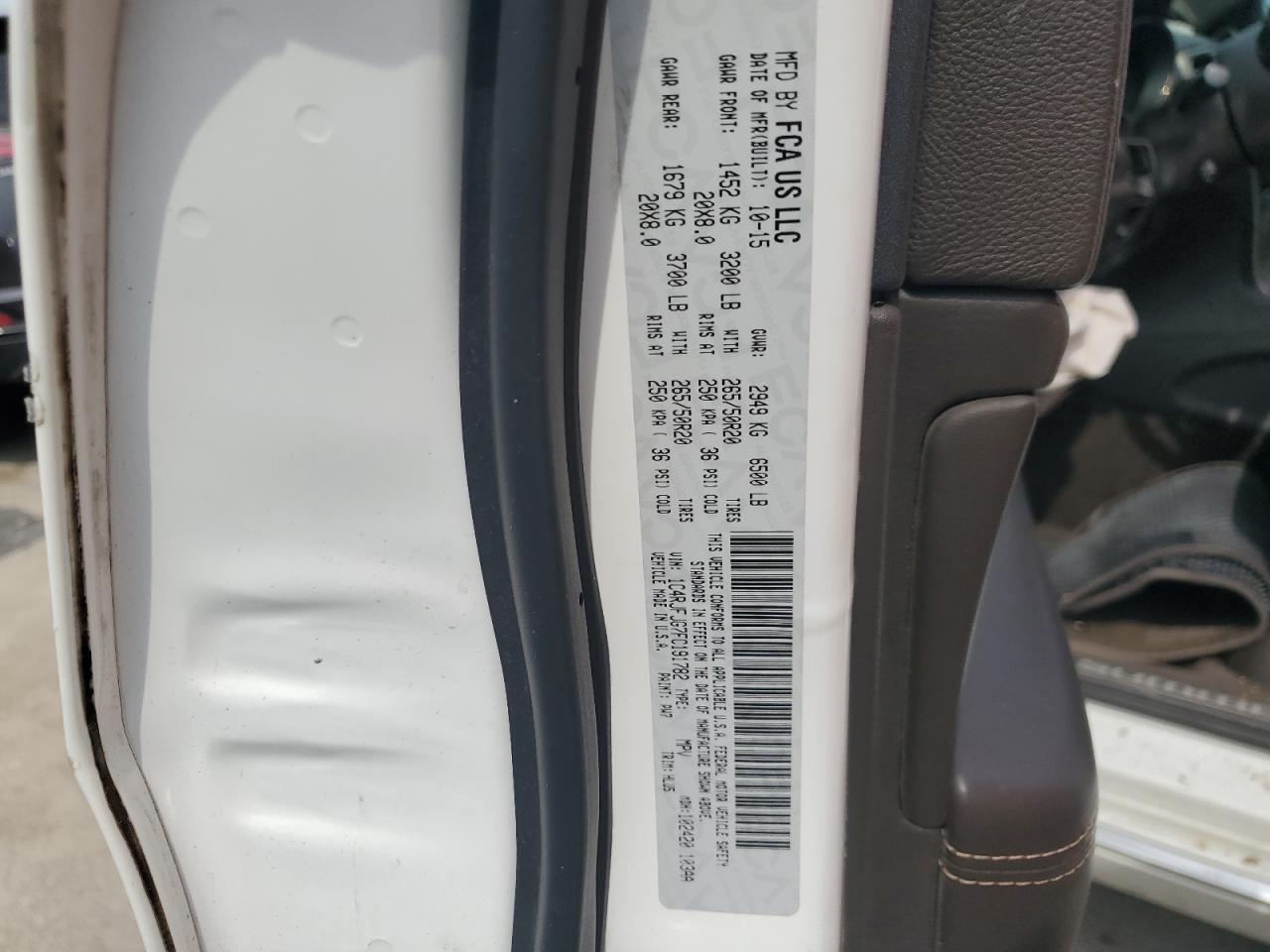 2015 Jeep Grand Cherokee Summit VIN: 1C4RJFJG7FC191782 Lot: 80122845