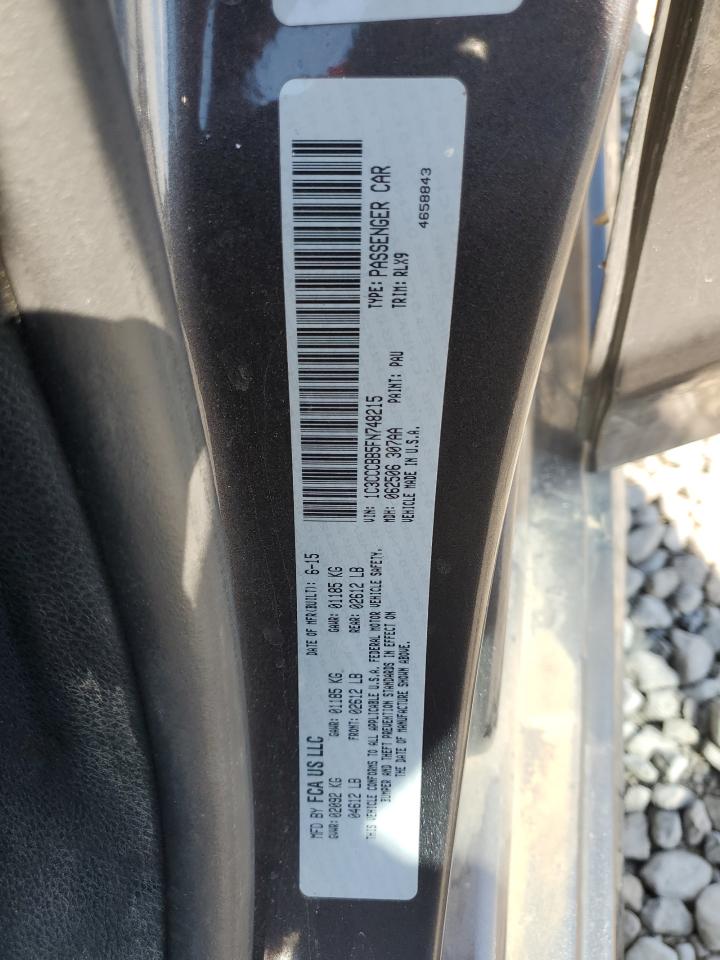 2015 Chrysler 200 S VIN: 1C3CCCBB5FN748215 Lot: 81364085