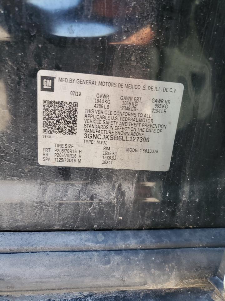 2020 Chevrolet Trax Ls VIN: 3GNCJKSB6LL127306 Lot: 84449875