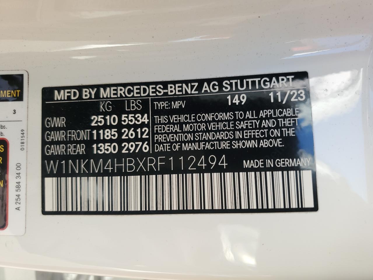 2024 Mercedes-Benz Glc 300 4Matic VIN: W1NKM4HBXRF112494 Lot: 71502895