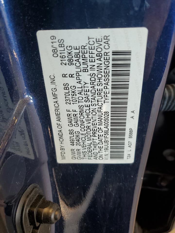 2020 Acura Tlx Technology VIN: 19UUB1F56LA005028 Lot: 72029655