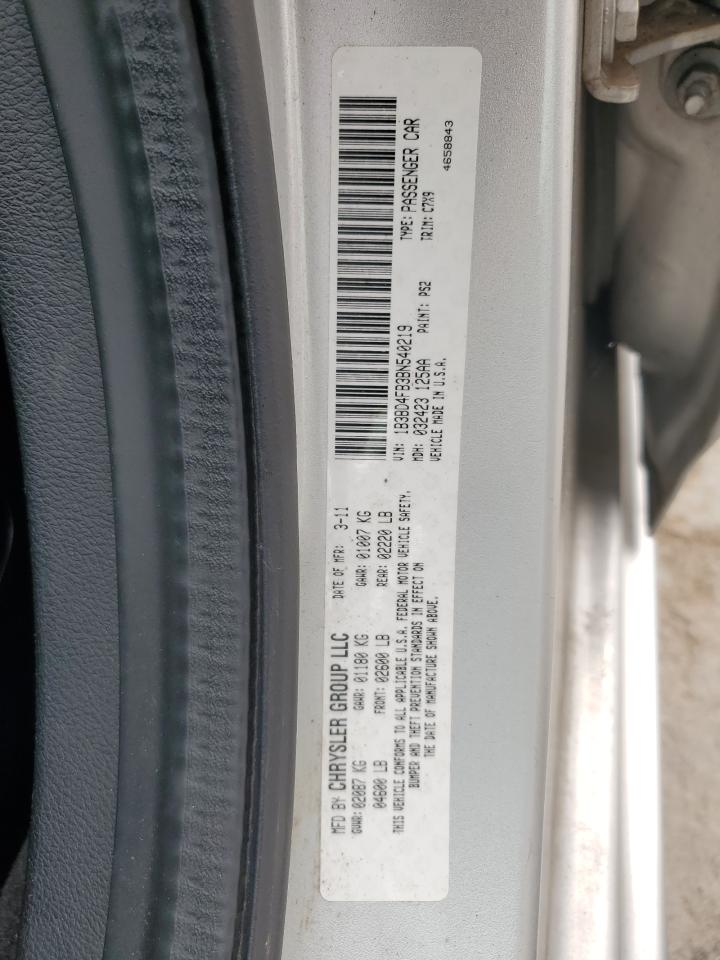 2011 Dodge Avenger Express VIN: 1B3BD4FB3BN540219 Lot: 71851015