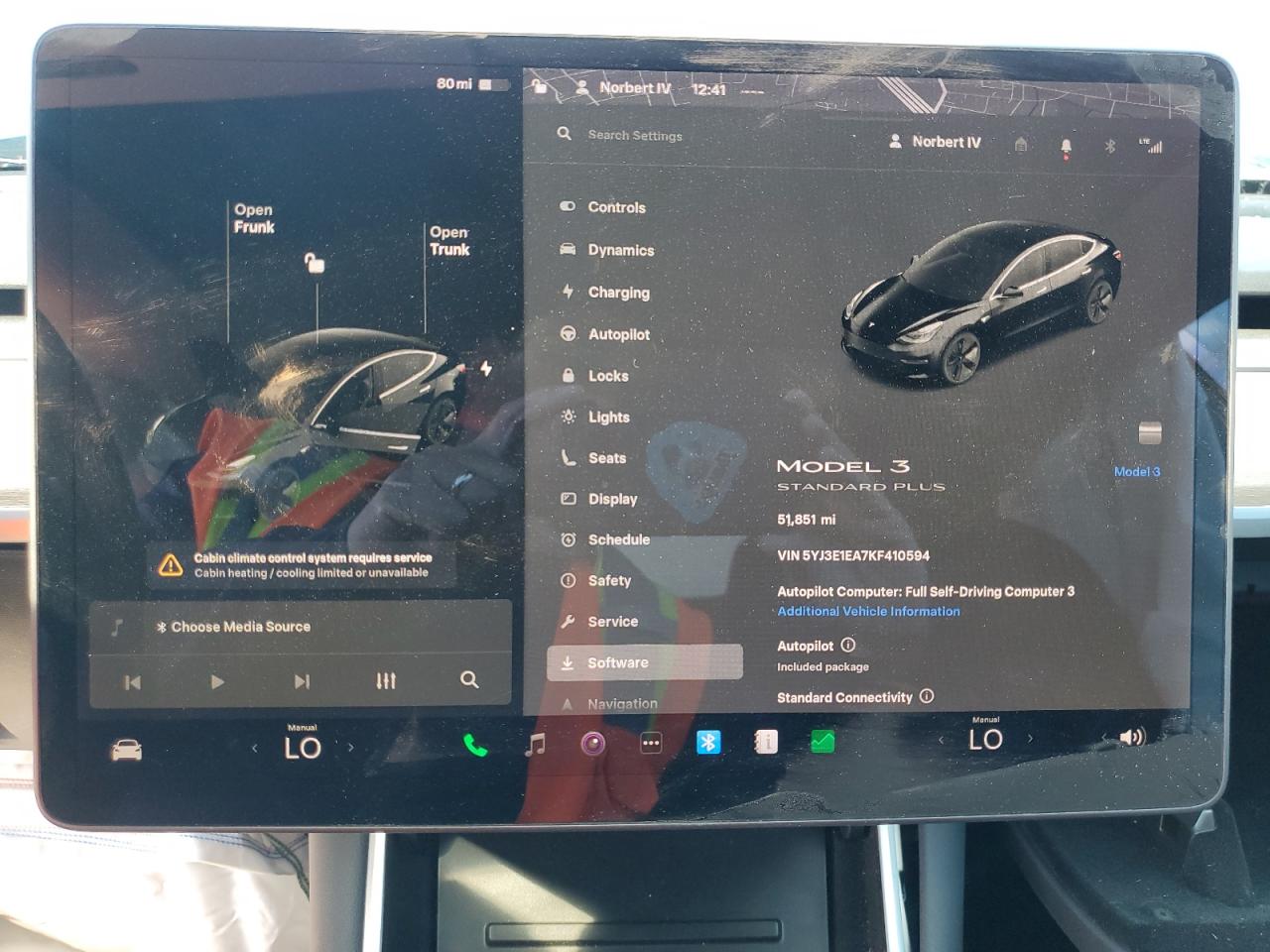 2019 Tesla Model 3 VIN: 5YJ3E1EA7KF410594 Lot: 71509245