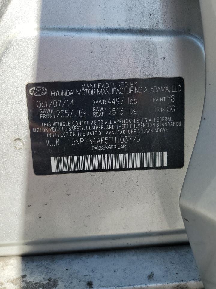 2015 Hyundai Sonata Sport VIN: 5NPE34AF5FH103725 Lot: 71029865