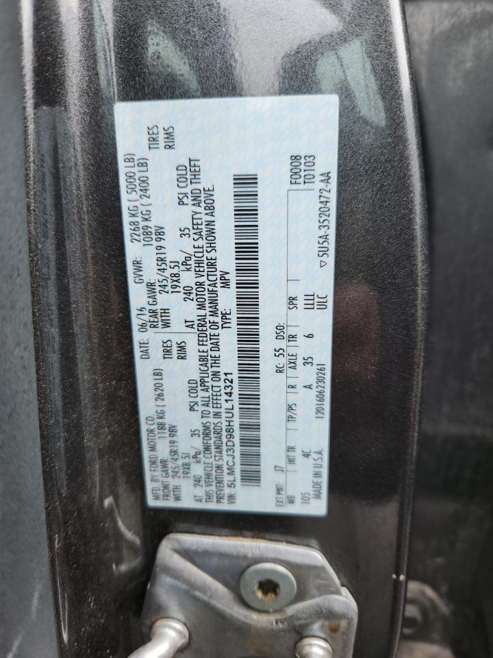 2017 Lincoln Mkc Reserve VIN: 5LMCJ3D98HUL14321 Lot: 71553195