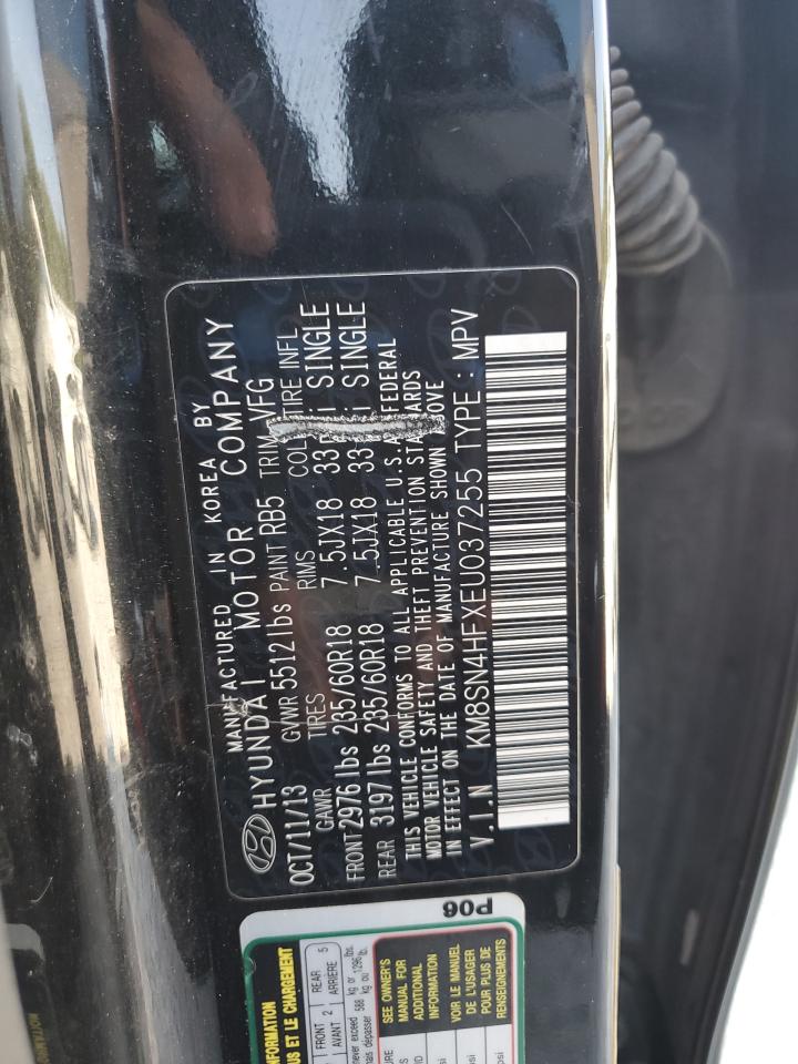 2014 Hyundai Santa Fe Gls VIN: KM8SN4HFXEU037255 Lot: 81450025