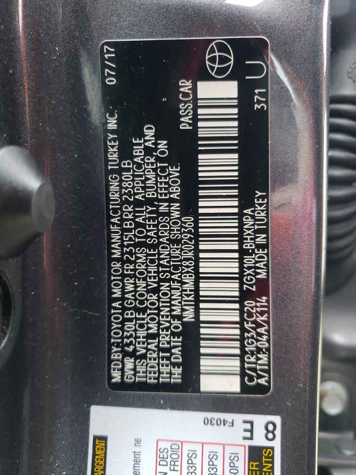 2018 Toyota C-Hr Xle VIN: NMTKHMBX8JR029360 Lot: 81441345