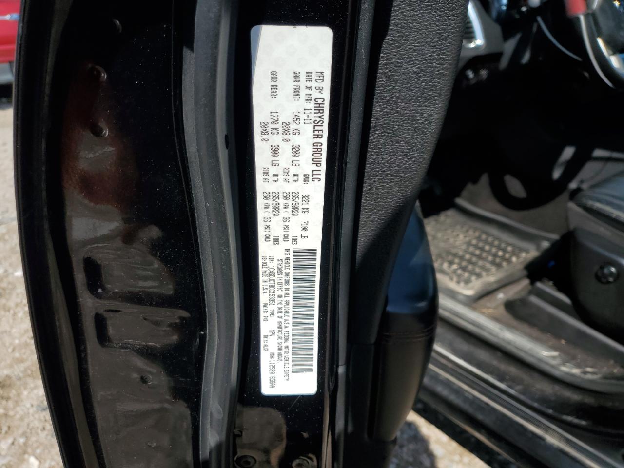 2012 Dodge Durango R/T VIN: 1C4SDJCT8CC153351 Lot: 81463825