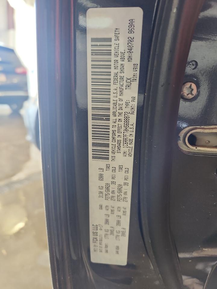 2017 Ram 1500 St VIN: 1C6RR7FT0HS688872 Lot: 71652145