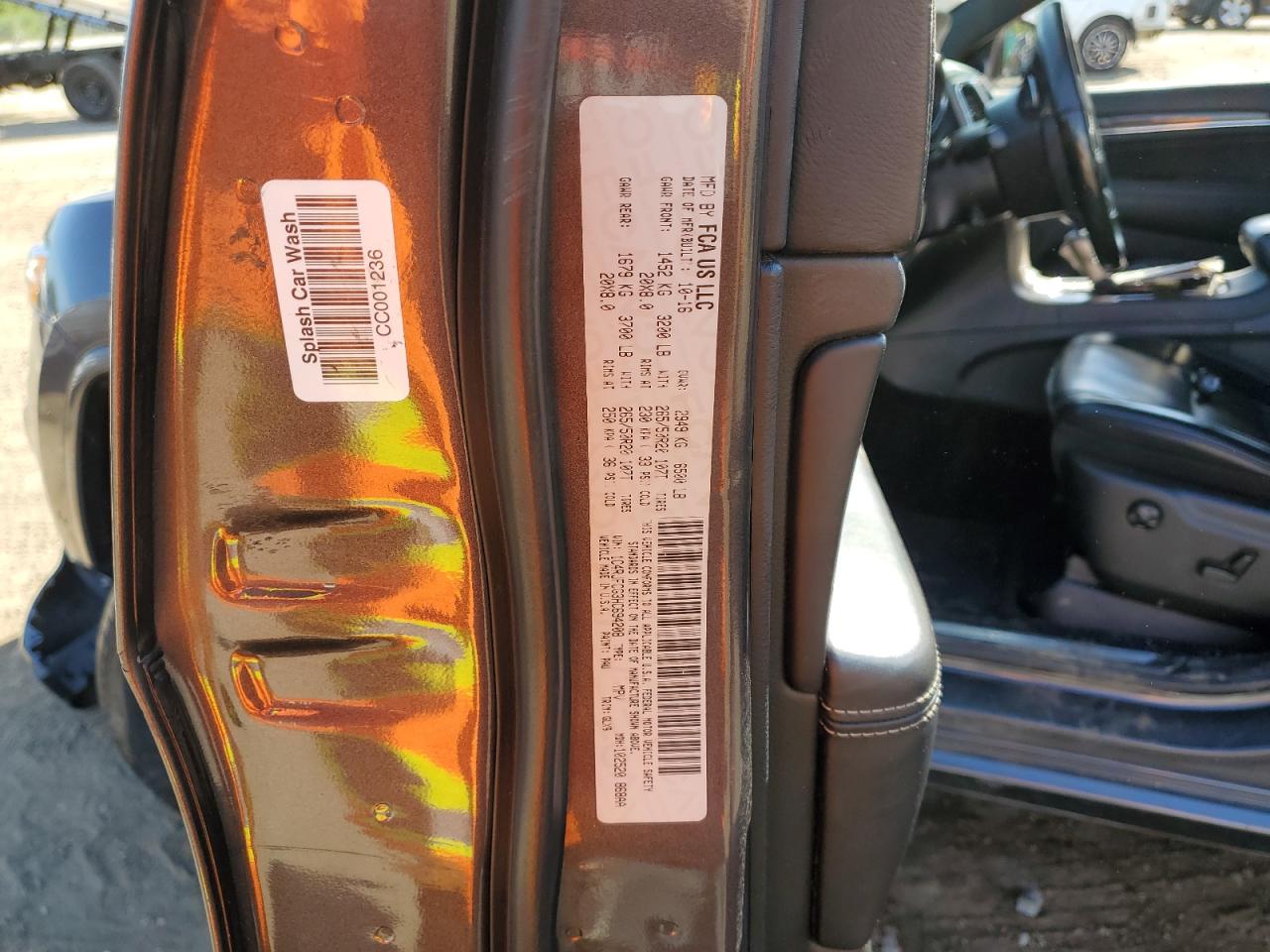 2017 Jeep Grand Cherokee Overland VIN: 1C4RJFCG3HC694208 Lot: 71187645
