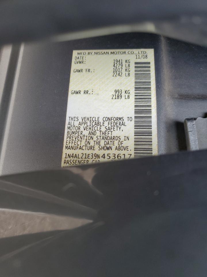 2009 Nissan Altima 2.5 VIN: 1N4AL21E39N453617 Lot: 81039735